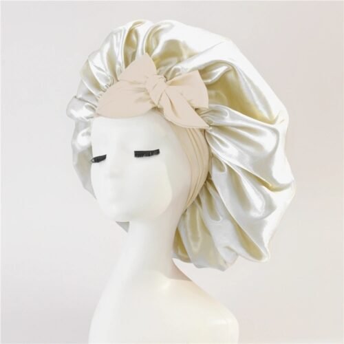 Luxurious Double-Layer Satin Hair Bonnet - Image 3