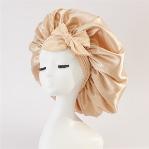 Luxurious Double-Layer Satin Hair Bonnet - Image 9