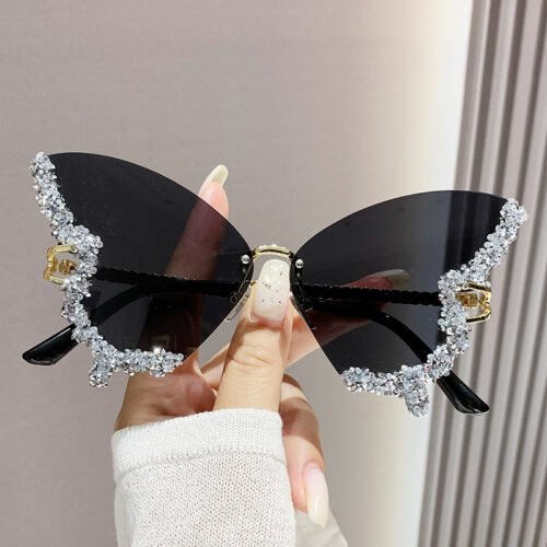 Glam Butterfly Rhinestone Sunglasses - Image 10