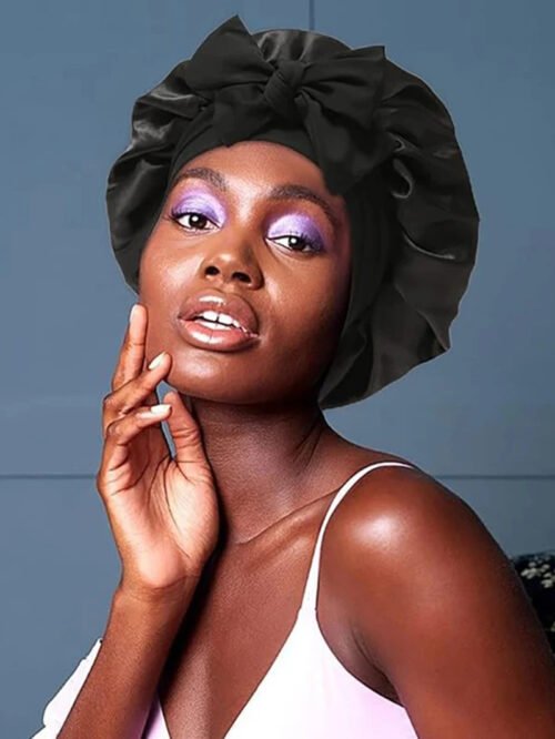 Luxurious Double-Layer Satin Hair Bonnet - Image 10