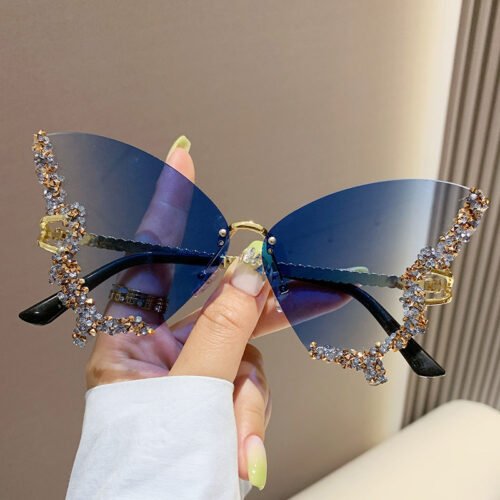 Glam Butterfly Rhinestone Sunglasses - Image 9